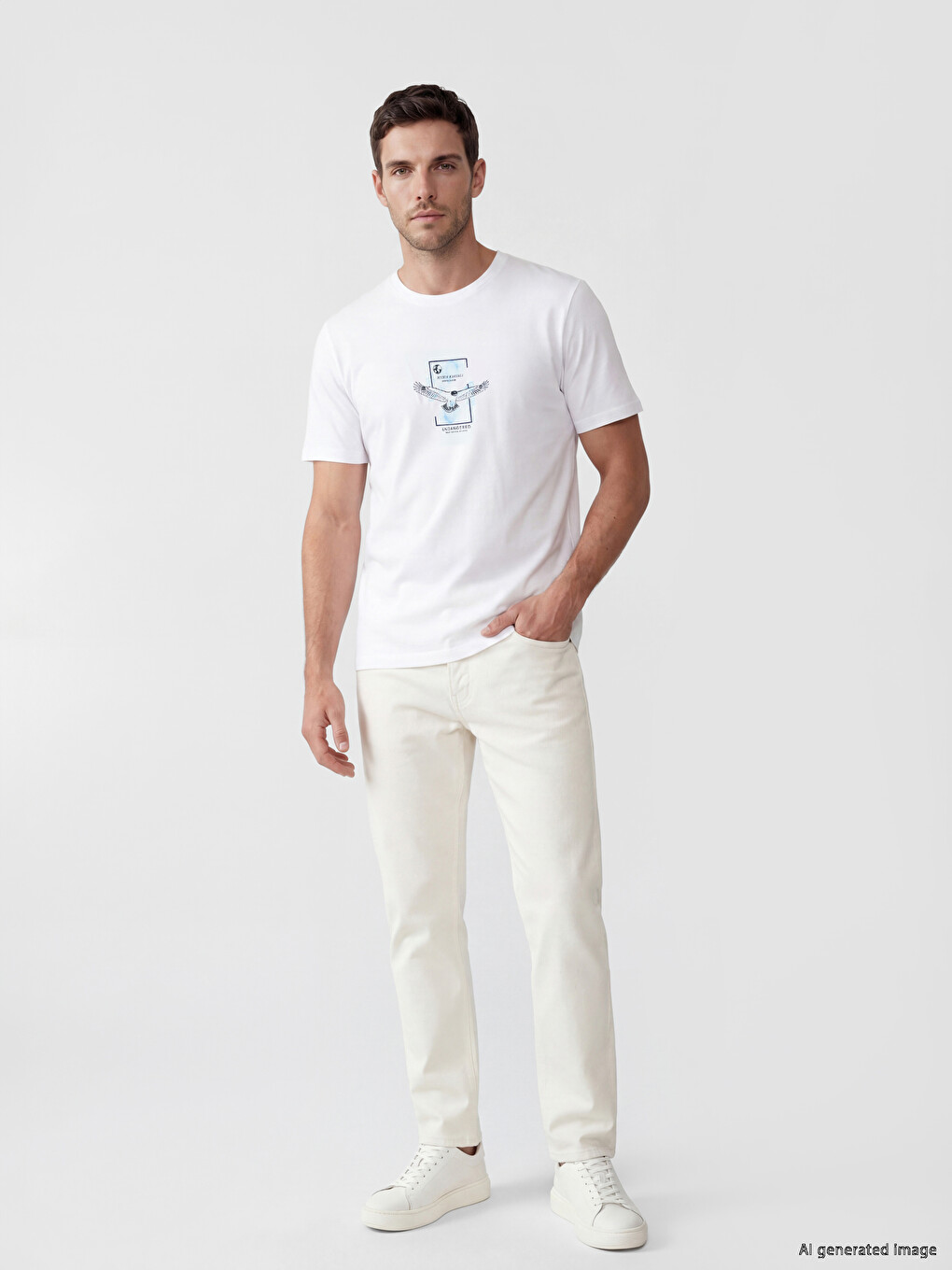 Crew Neck Printed Men's T-Shirt-1