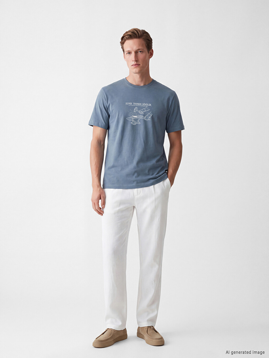 Crew Neck Printed Jersey Men's T-Shirt-1