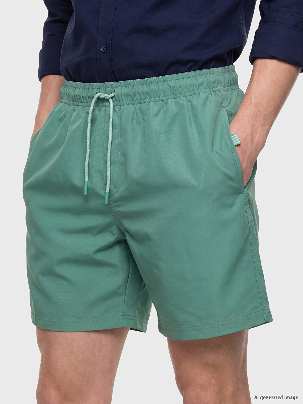 Short Length Men's Swimming Shorts-2