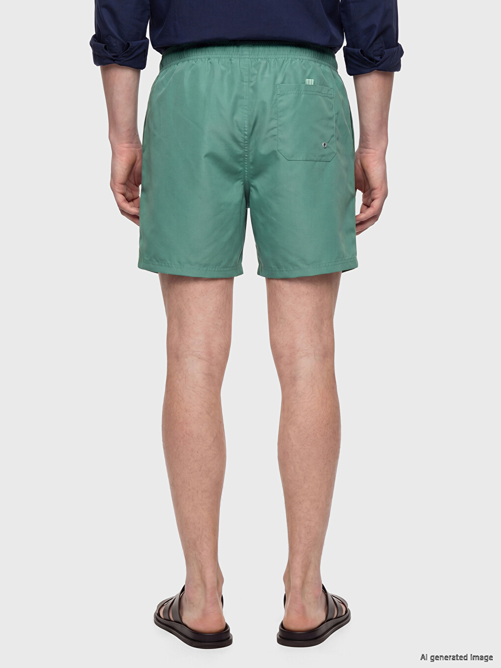 Short Length Men's Swimming Shorts-3