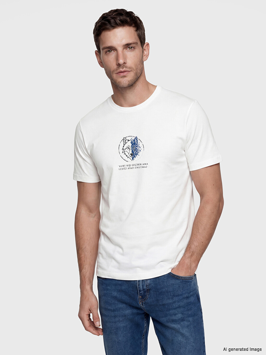 Crew Neck Printed Men's Jersey T-Shirt