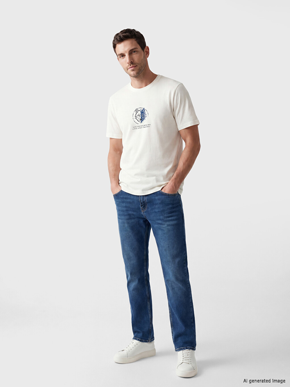 Crew Neck Printed Men's Jersey T-Shirt-1