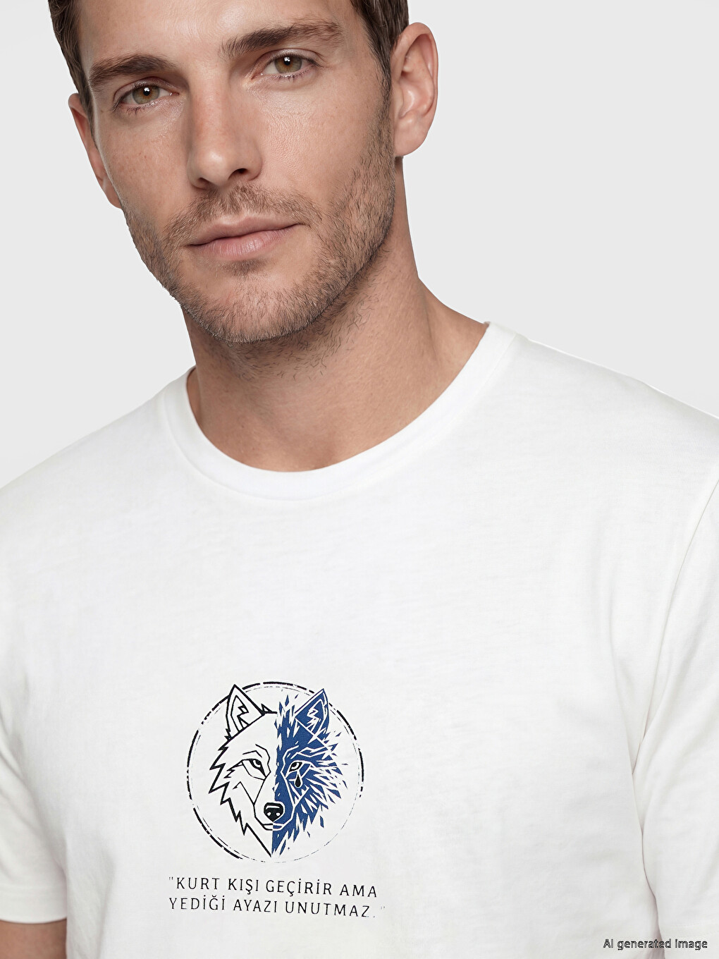 Crew Neck Printed Men's Jersey T-Shirt-2