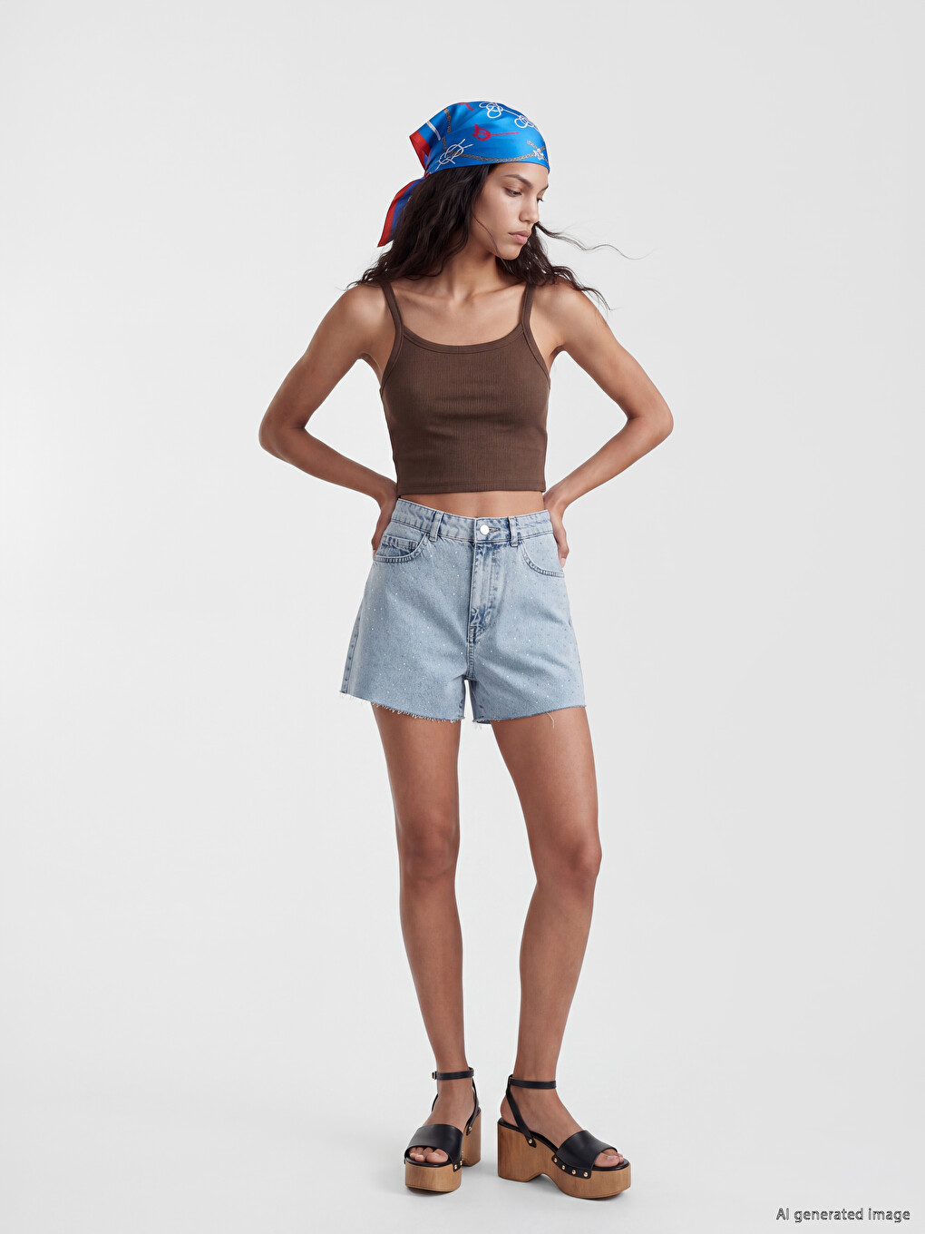 U Neck Women's Ribbed Crop-1