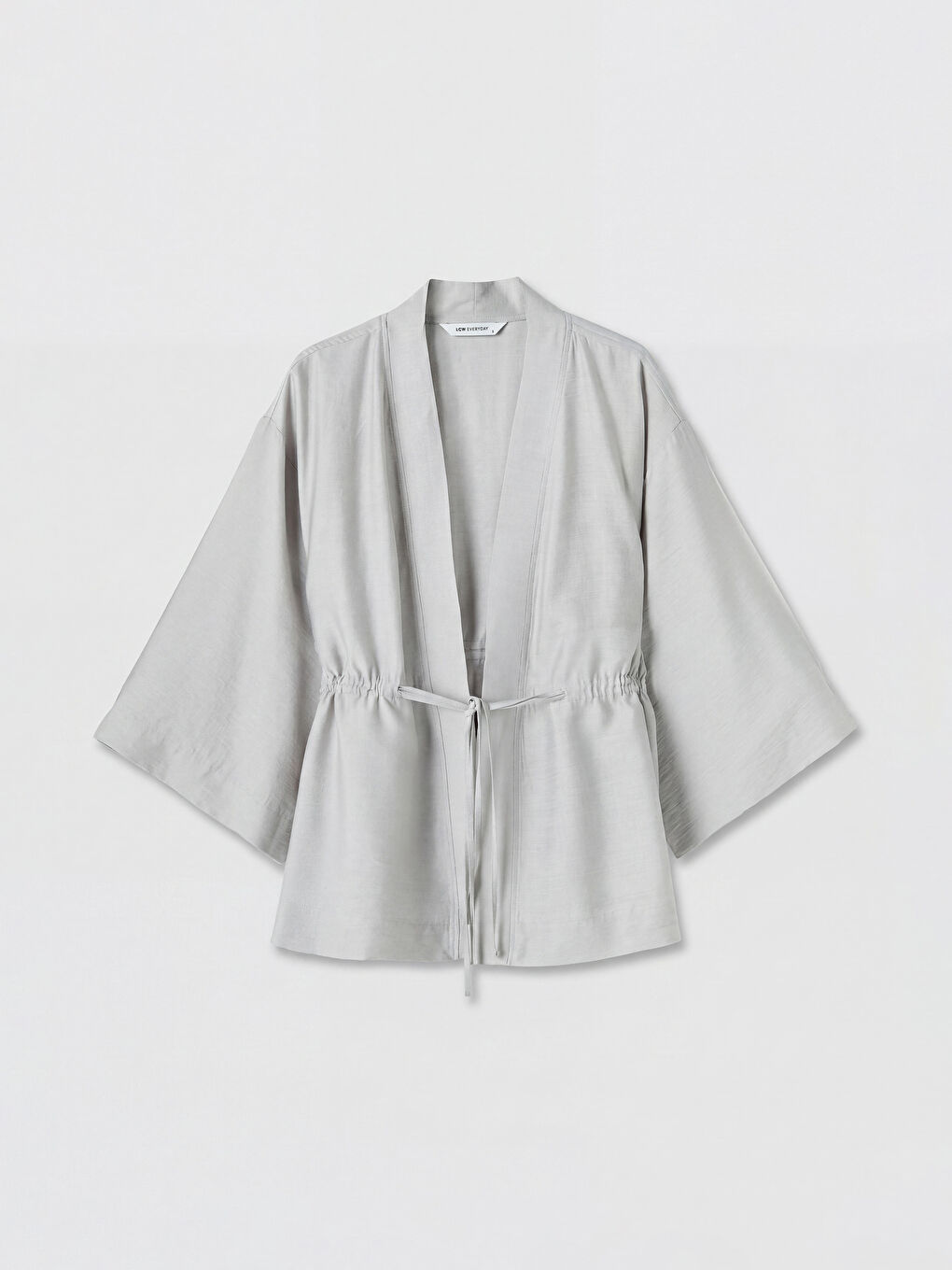 Gri Şal Yaka Kadın Kimono