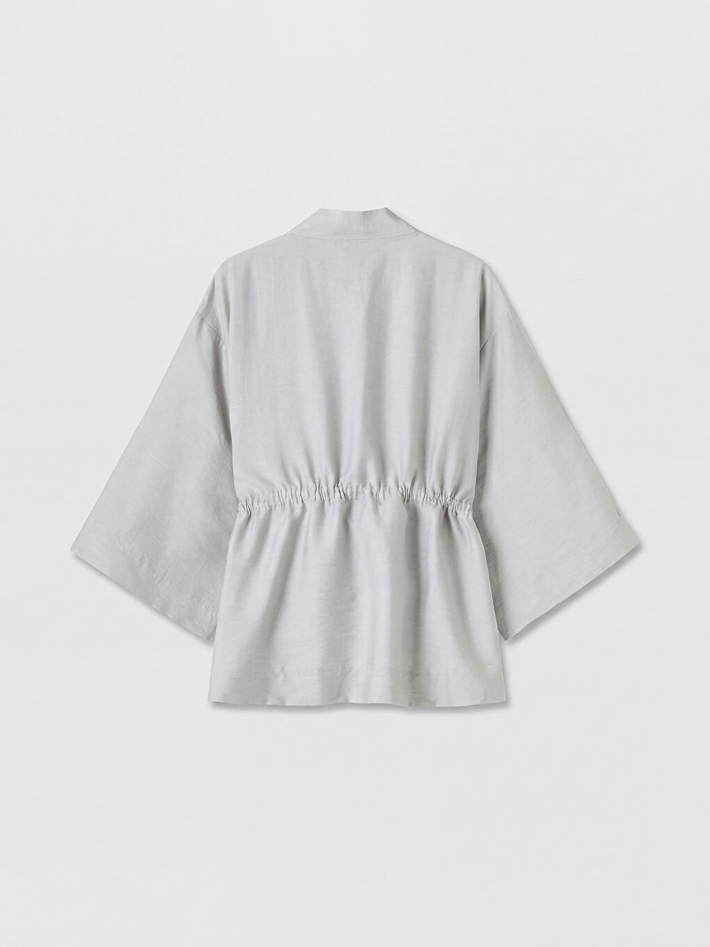 Gri Şal Yaka Kadın Kimono-1