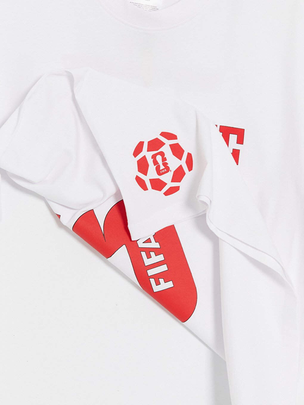 Beyaz Türkiye FIFA 2026 Dünya Kupası Baskılı Erkek Spor Tişört-3