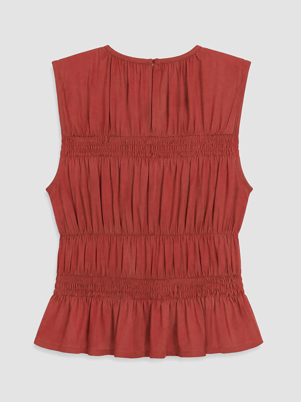 Bordo Bisiklet Yaka Büzgülü Peplum Bluz-6