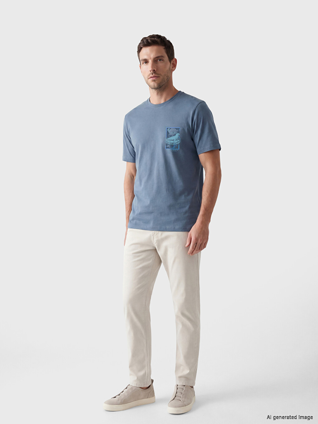 Crew Neck Printed Men's T-Shirt-1