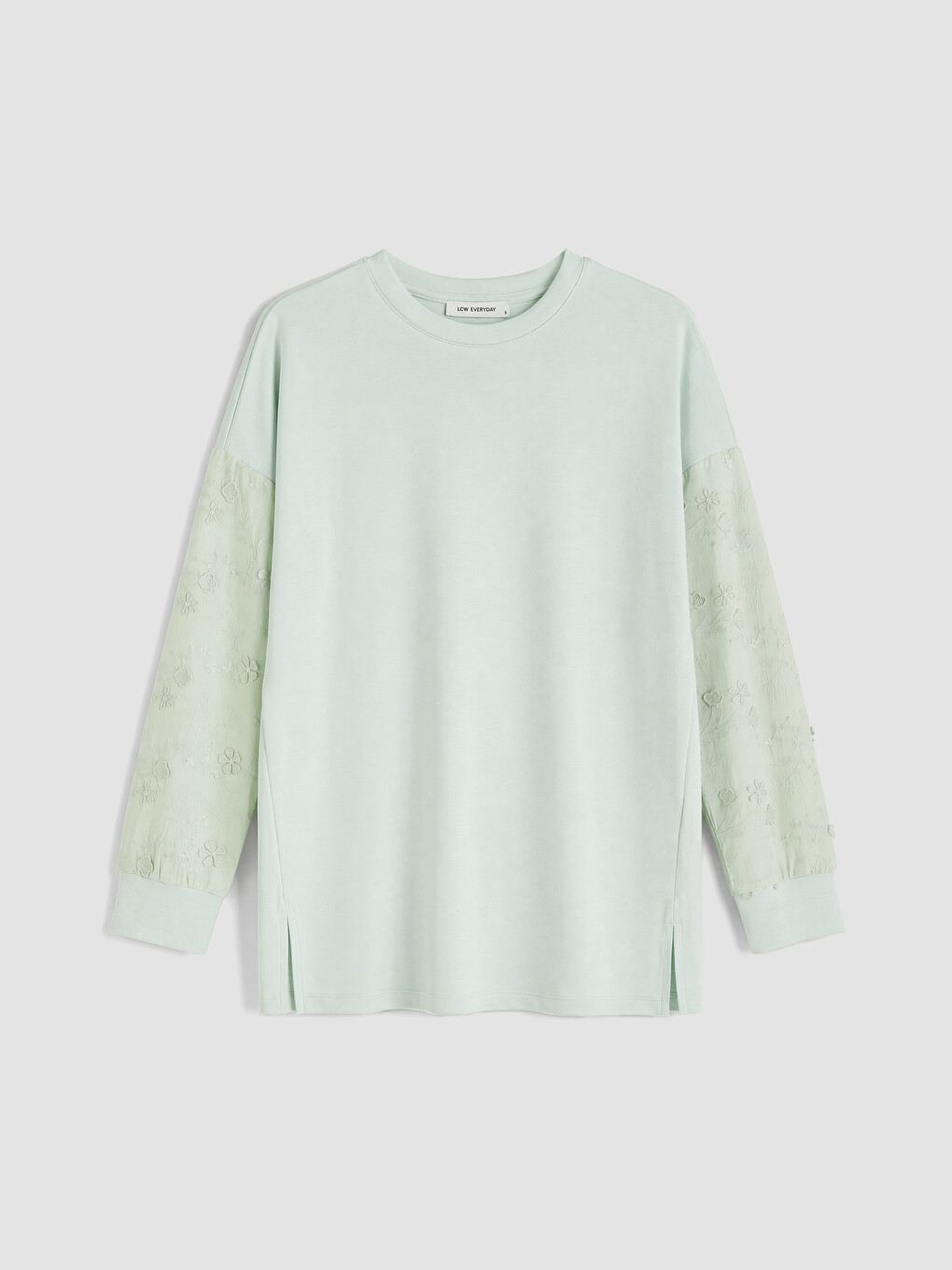 Yeşil Soft Touch Oversize Kadın Sweatshirt Tunik