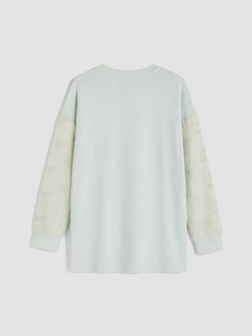 Yeşil Soft Touch Oversize Kadın Sweatshirt Tunik-2