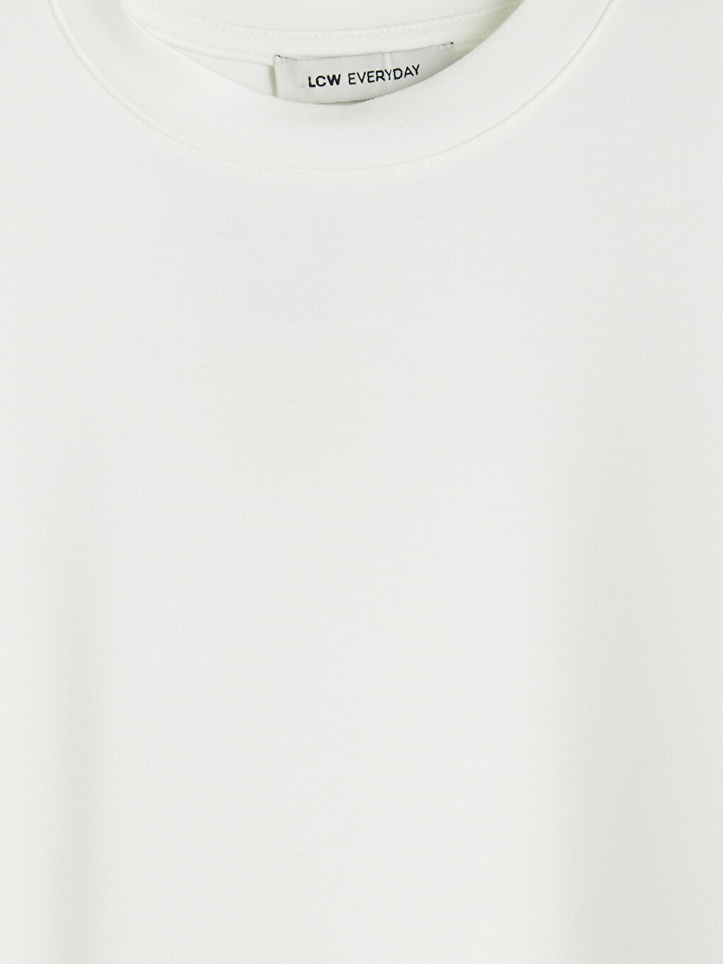 Beyaz Soft Touch Oversize Kadın Sweatshirt Tunik-1