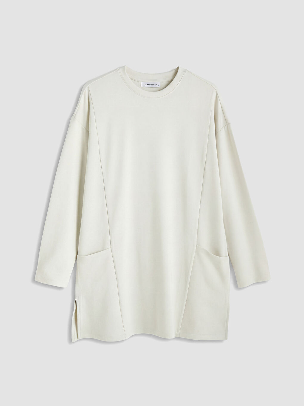 Bej Soft Touch Kadın Sweatshirt Tunik