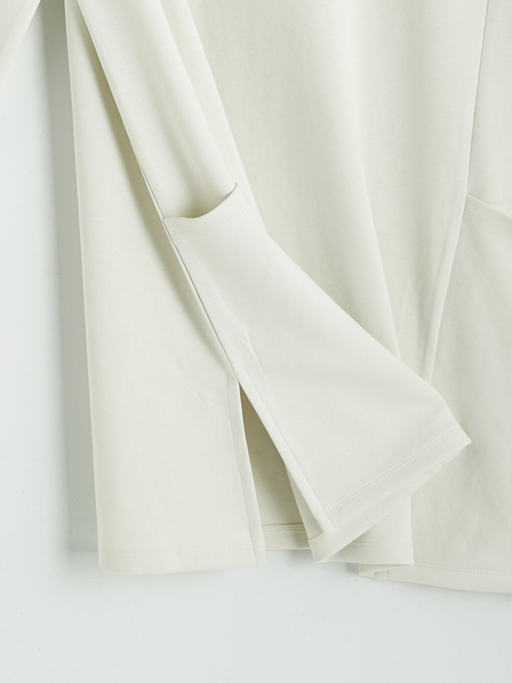 Bej Soft Touch Kadın Sweatshirt Tunik-1