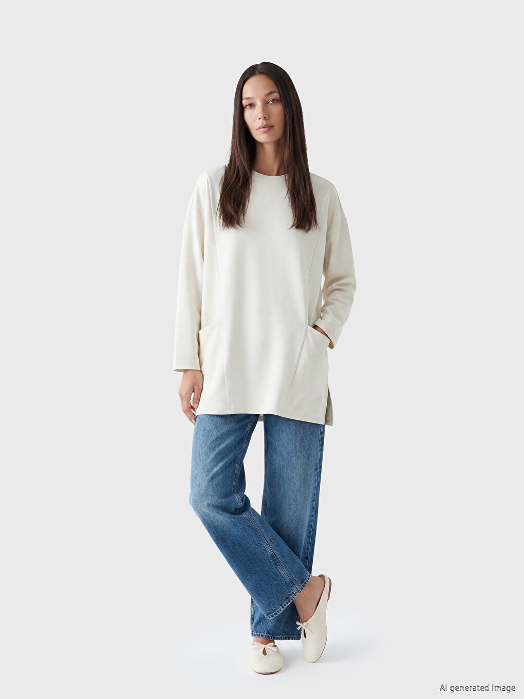 Soft Touch Women's Sweatshirt Tunic-1
