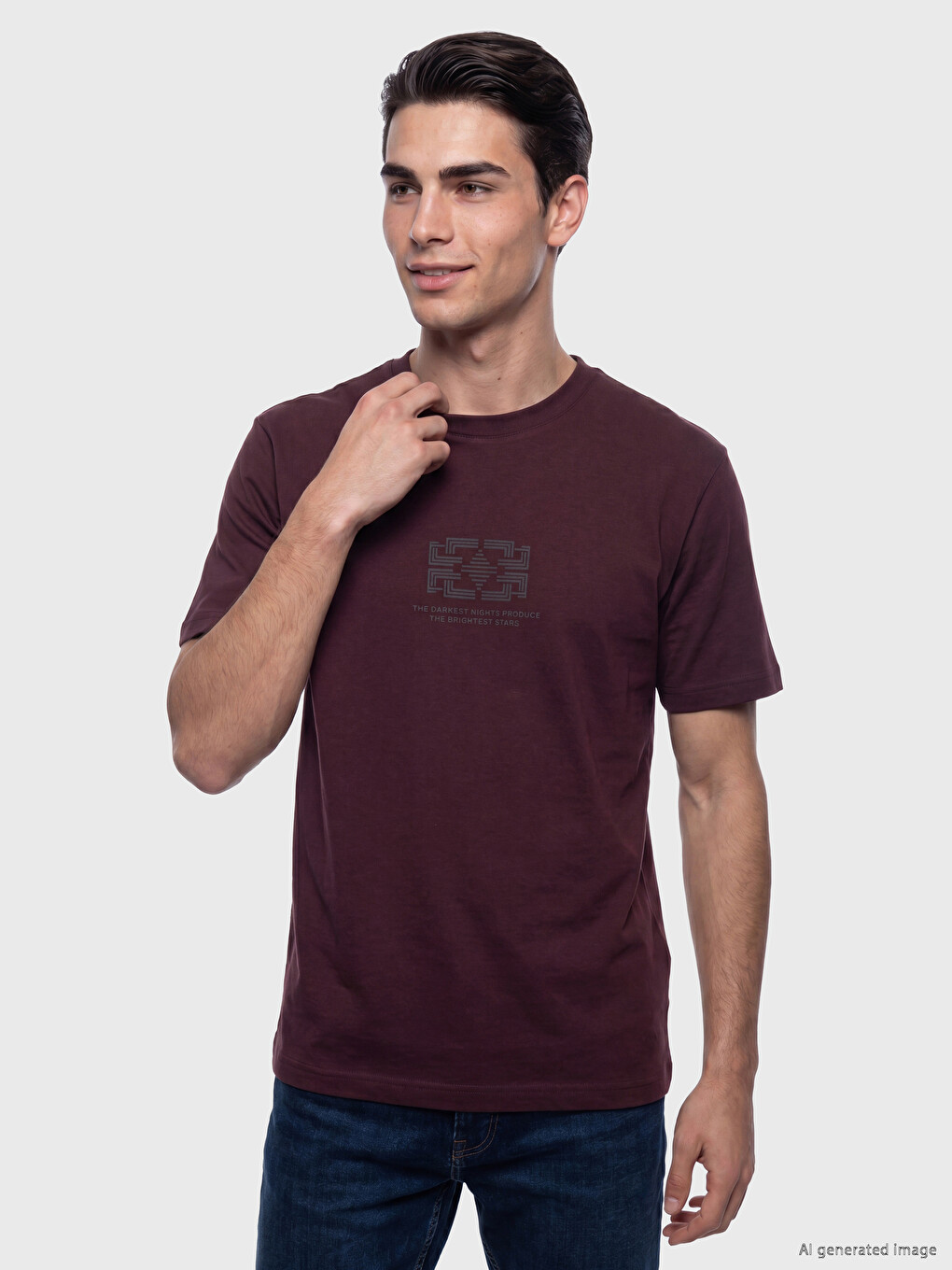 Crew Neck Printed Men's T-shirt