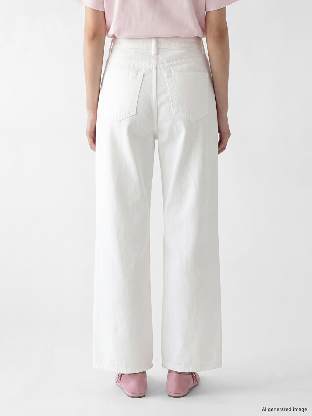 High Waisted Wideleg Women's Jeans-2