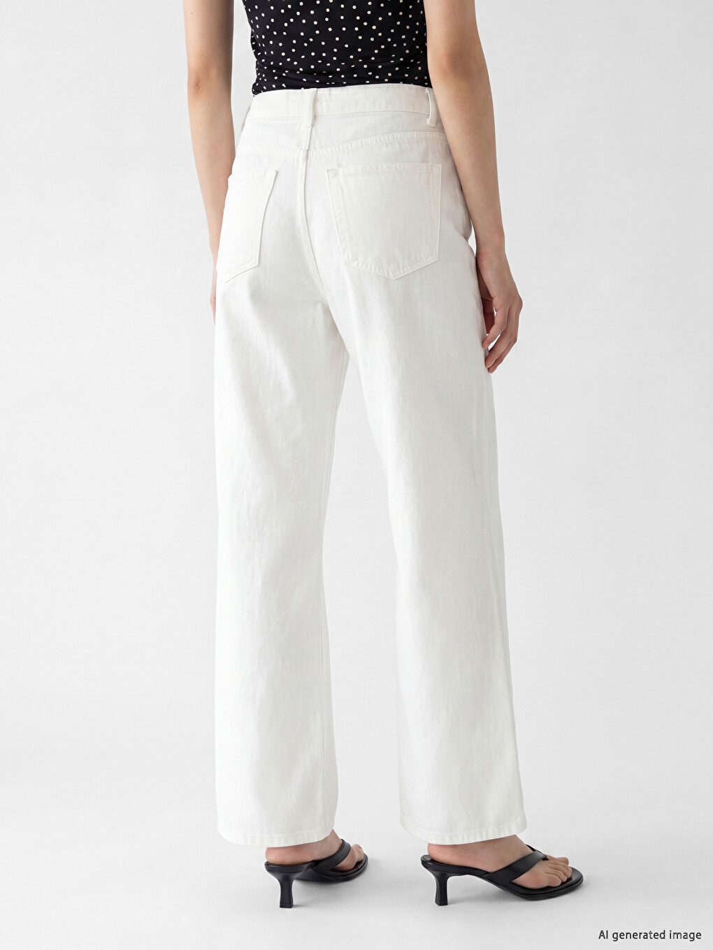 High Waisted Wideleg Women's Jeans-2