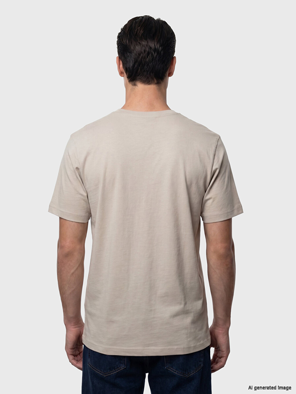 Crew Neck Printed Men's Jersey T-shirt-3