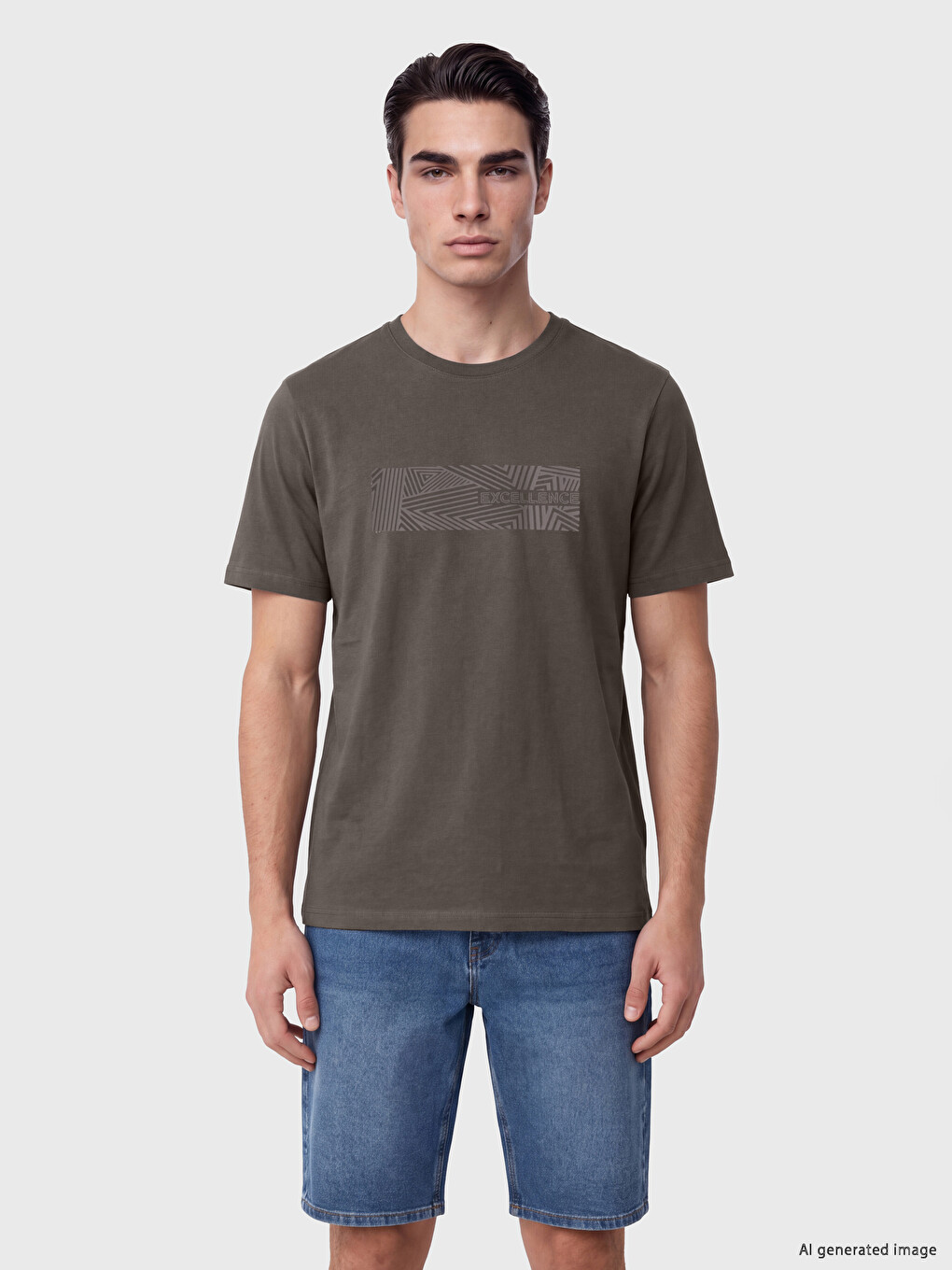 Crew Neck Printed Men's T-shirt