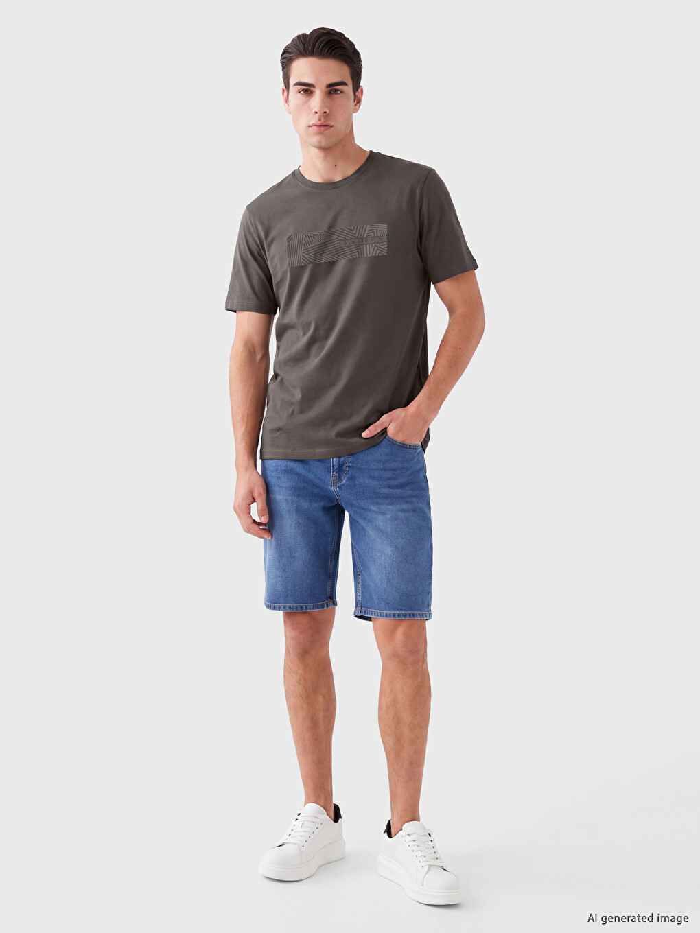 Crew Neck Printed Men's T-shirt-1