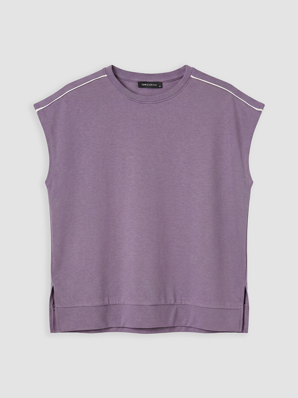 Mor Oversize Soft Touch Kadın Atlet