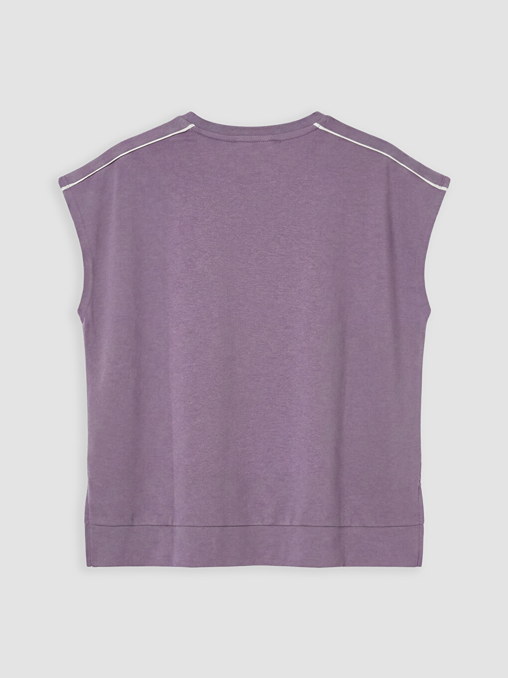 Mor Oversize Soft Touch Kadın Atlet-1