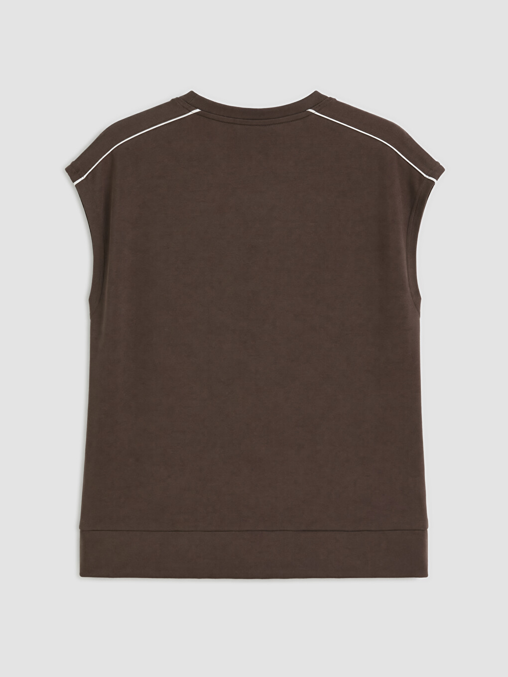 Kahverengi Oversize Soft Touch Kadın Atlet-1