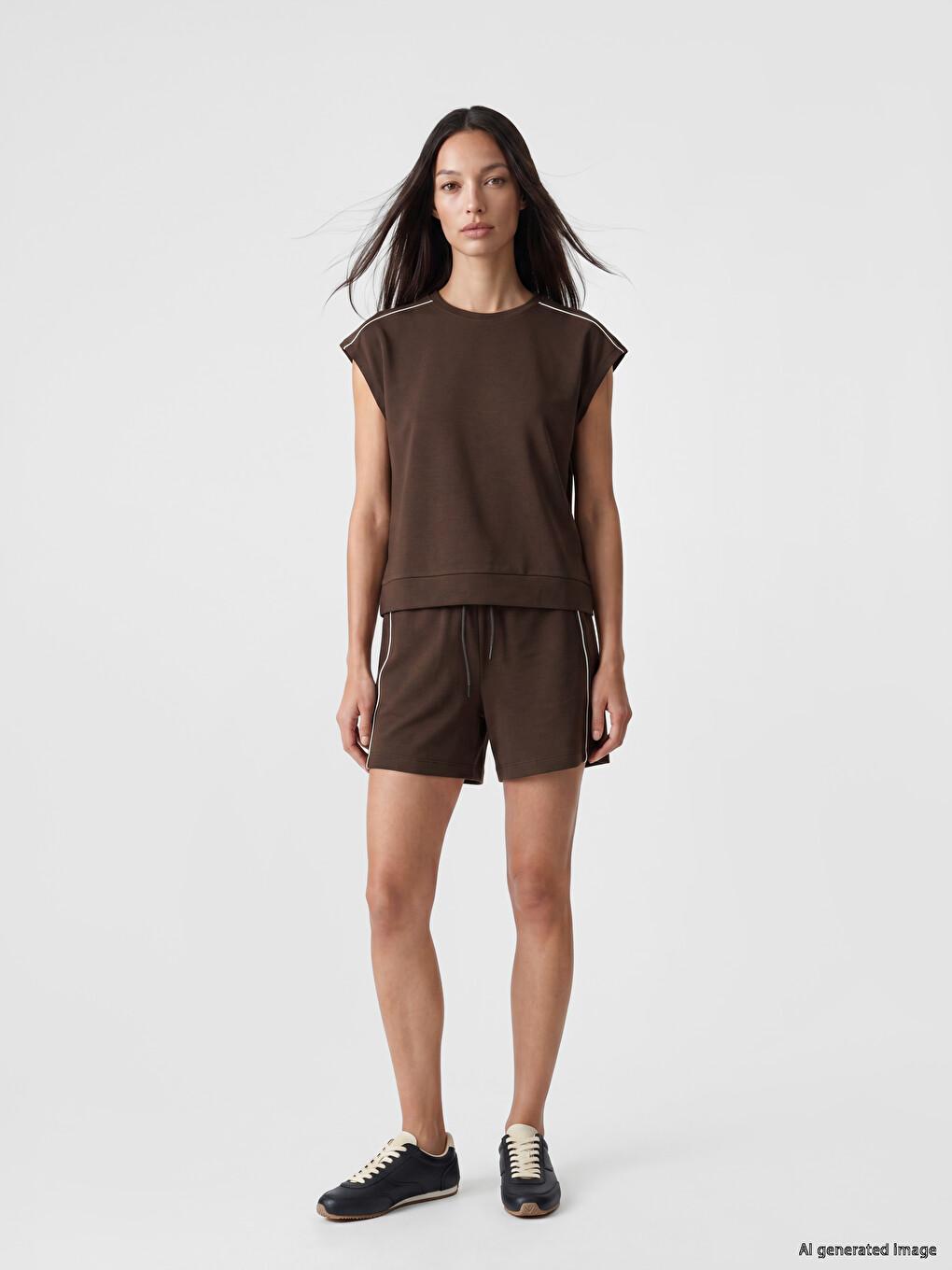 Shorts Femme Taille Élastiquée Rayé Toucher Doux