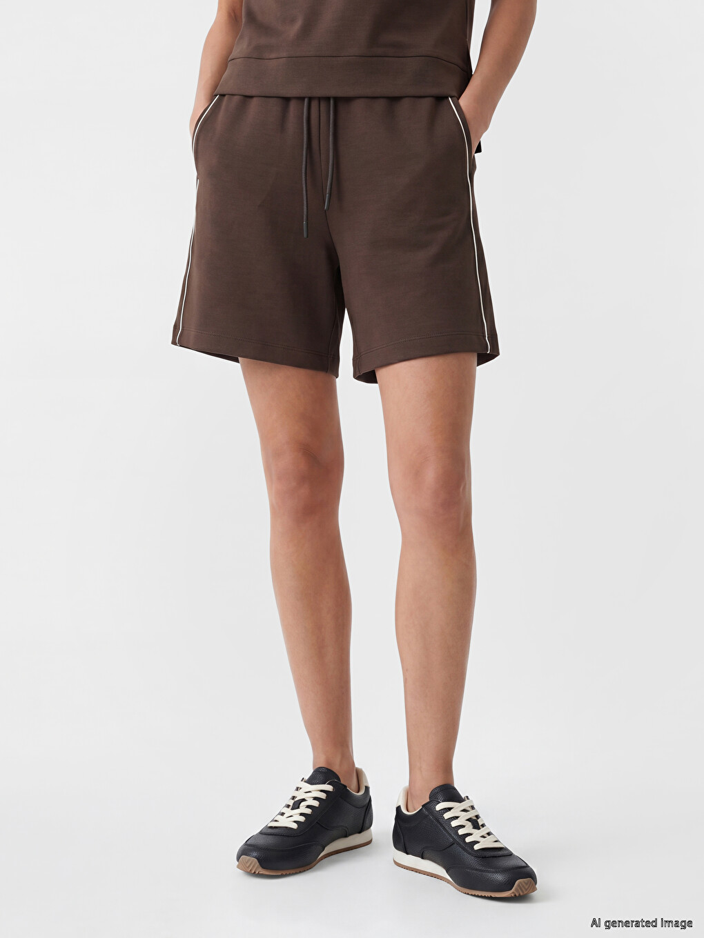Shorts Femme Taille Élastiquée Rayé Toucher Doux-1