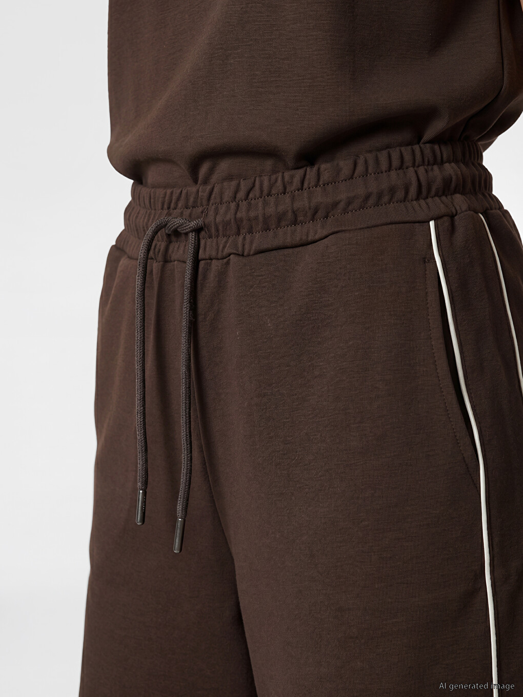 Shorts Femme Taille Élastiquée Rayé Toucher Doux-2