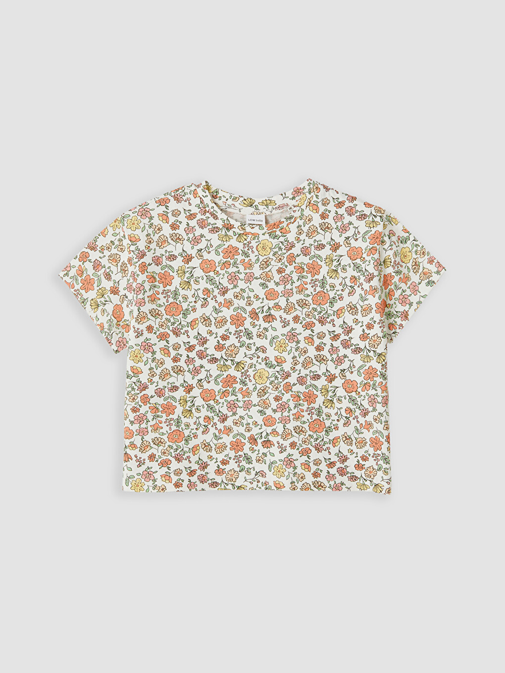 T-shirt À Col Rond À Motif Floral Pour Bébé Fille, Lot De 2-4