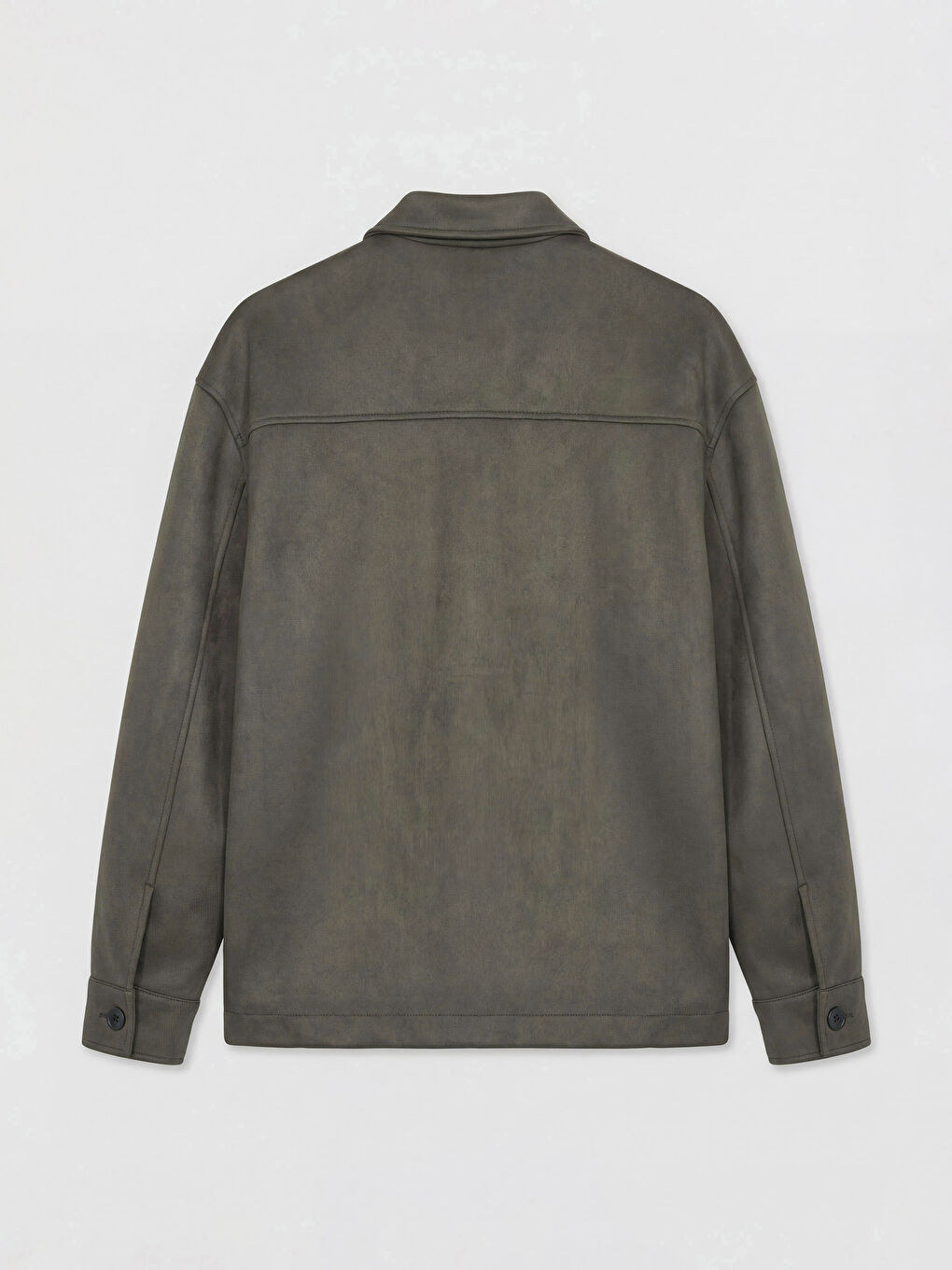 Haki Rahat Kalıp Gömlek Yaka Erkek Mont-1