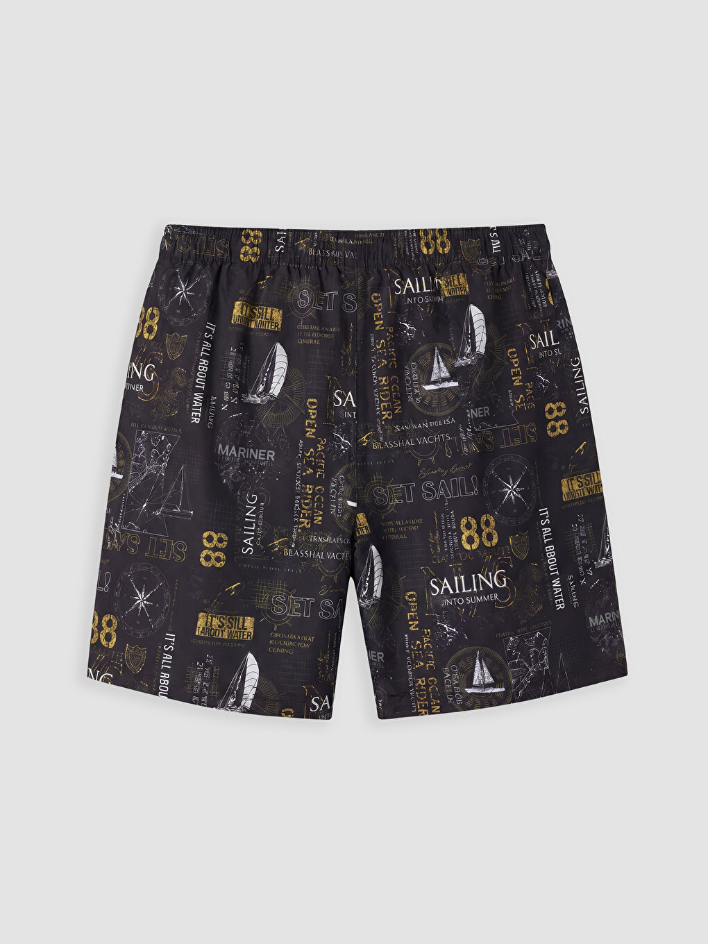 Knee Length Patterned Men's Swimming Shorts-5