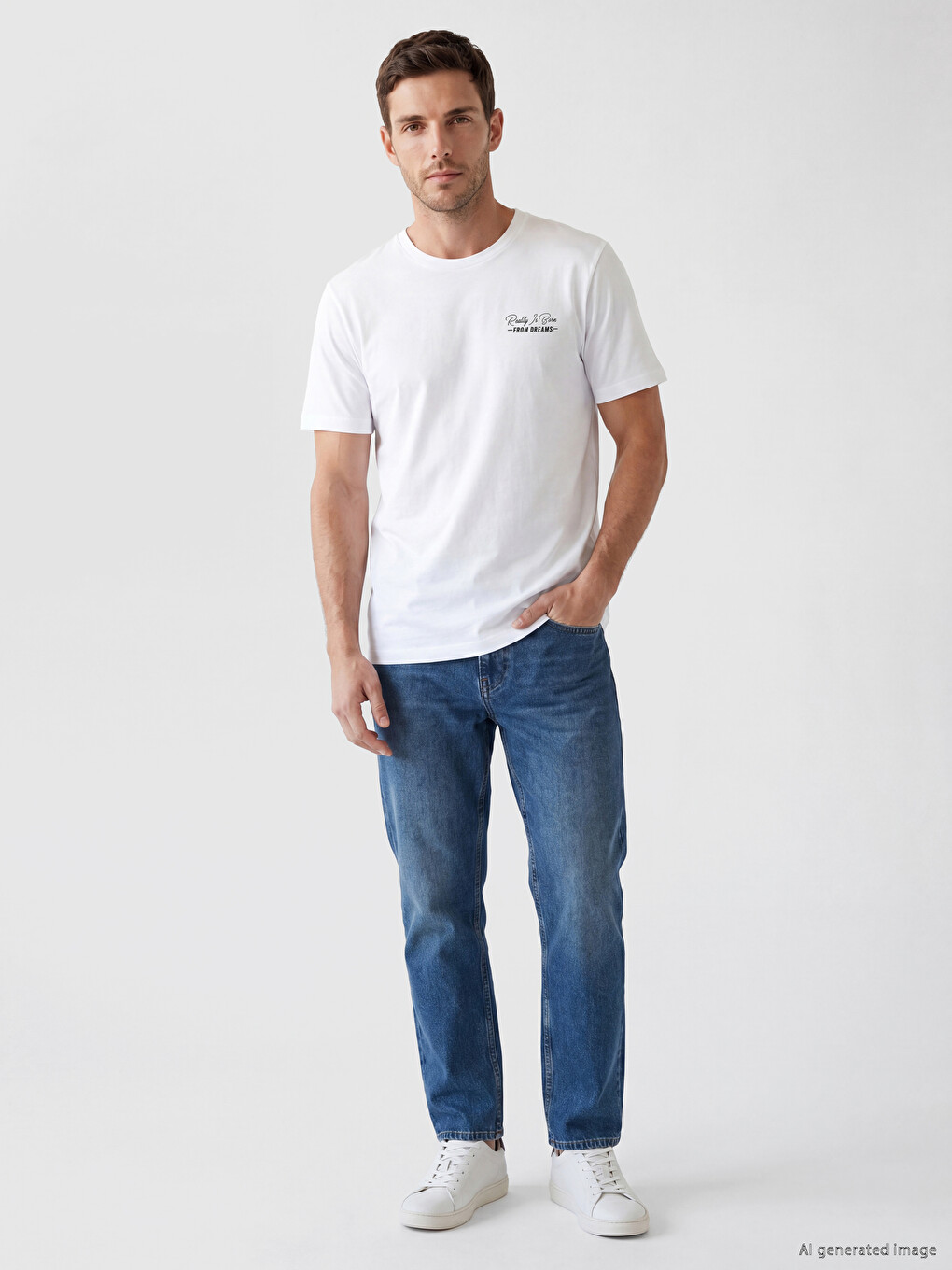 Crew Neck Printed Jersey Men's T-shirt-1