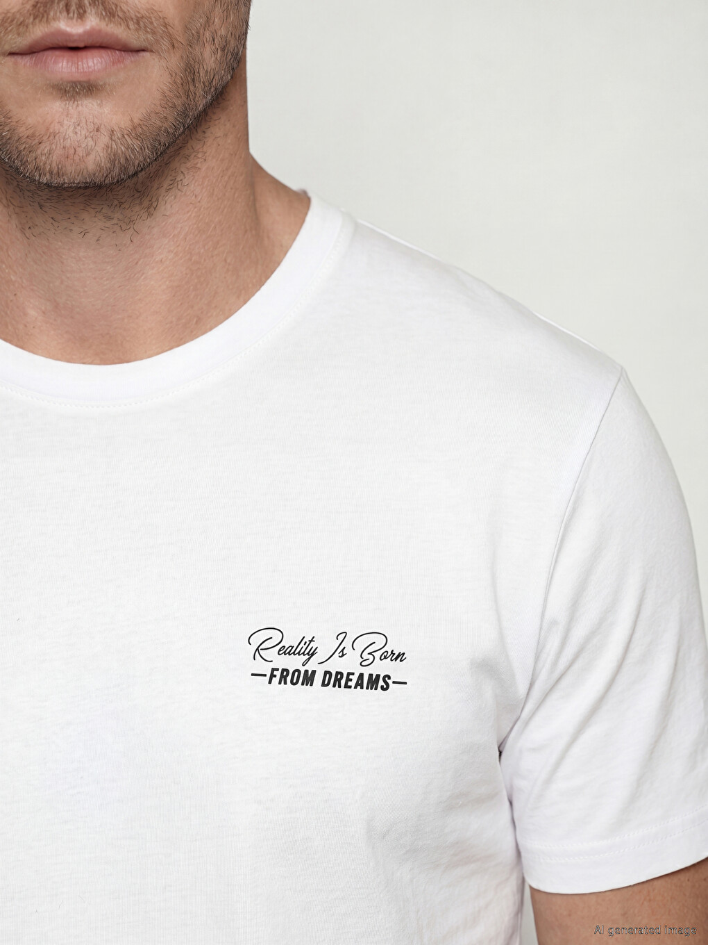 Crew Neck Printed Jersey Men's T-shirt-2