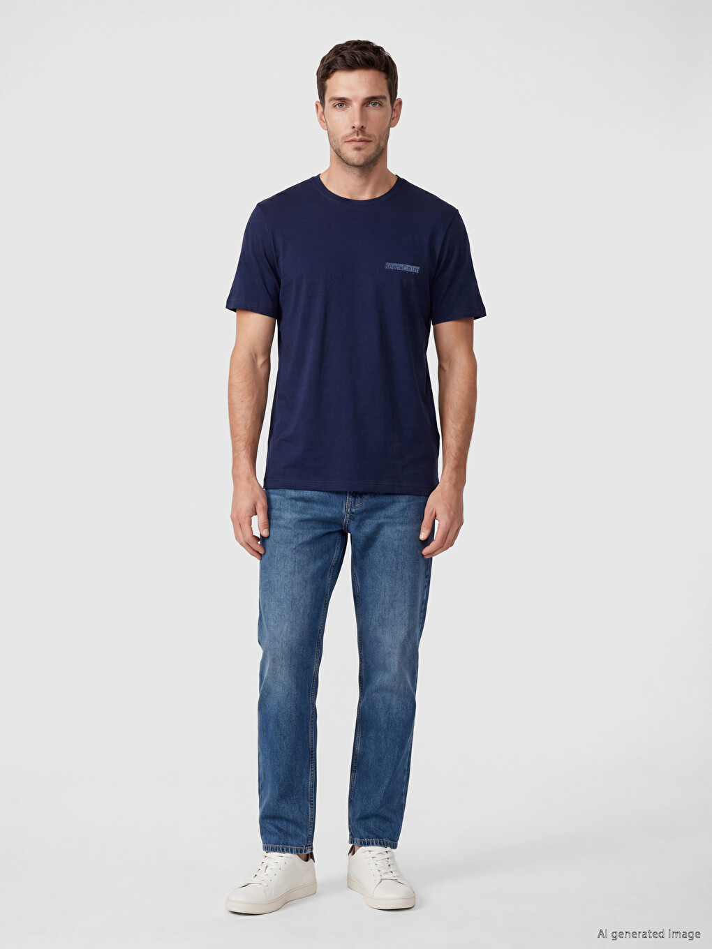 Crew Neck Printed Men's T-shirt-1