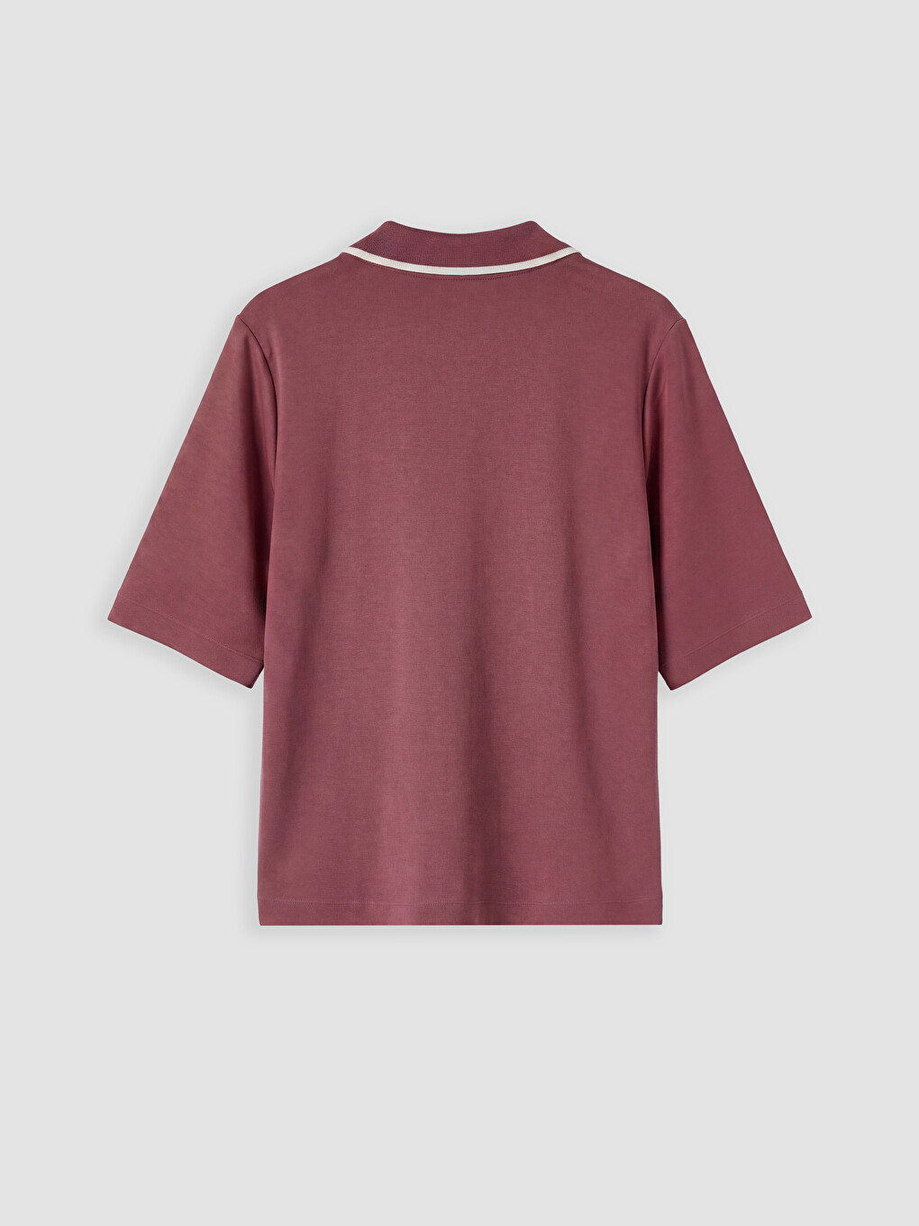 Pembe Polo Yaka Soft Touch Kadın Tişört-1