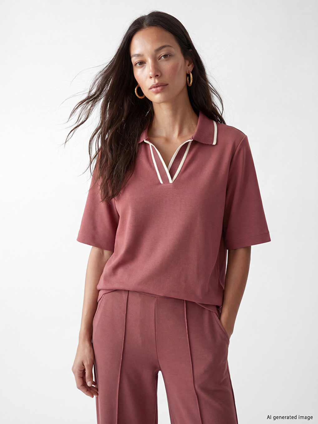 Polo Collar Soft Touch Women's T-Shirt