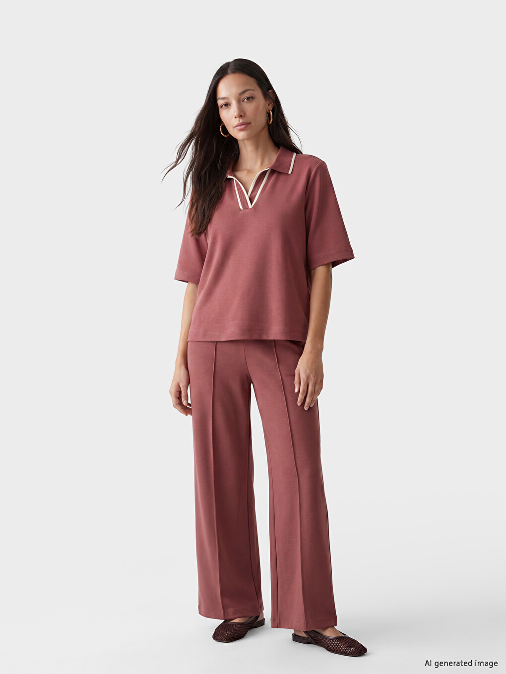 Polo Collar Soft Touch Women's T-Shirt-1