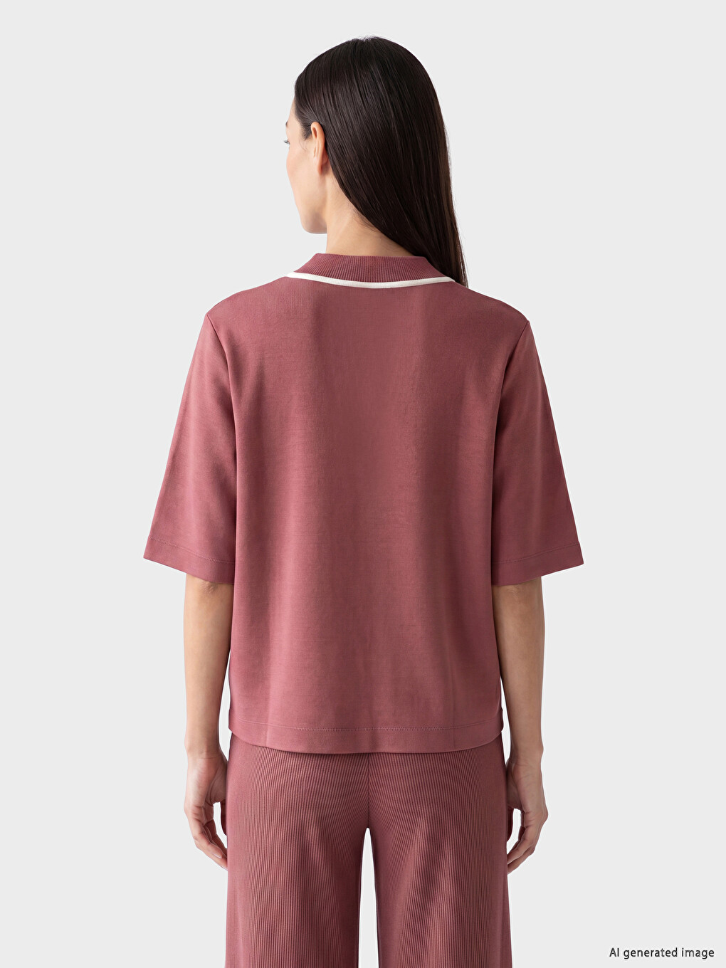 Polo Collar Soft Touch Women's T-Shirt-3