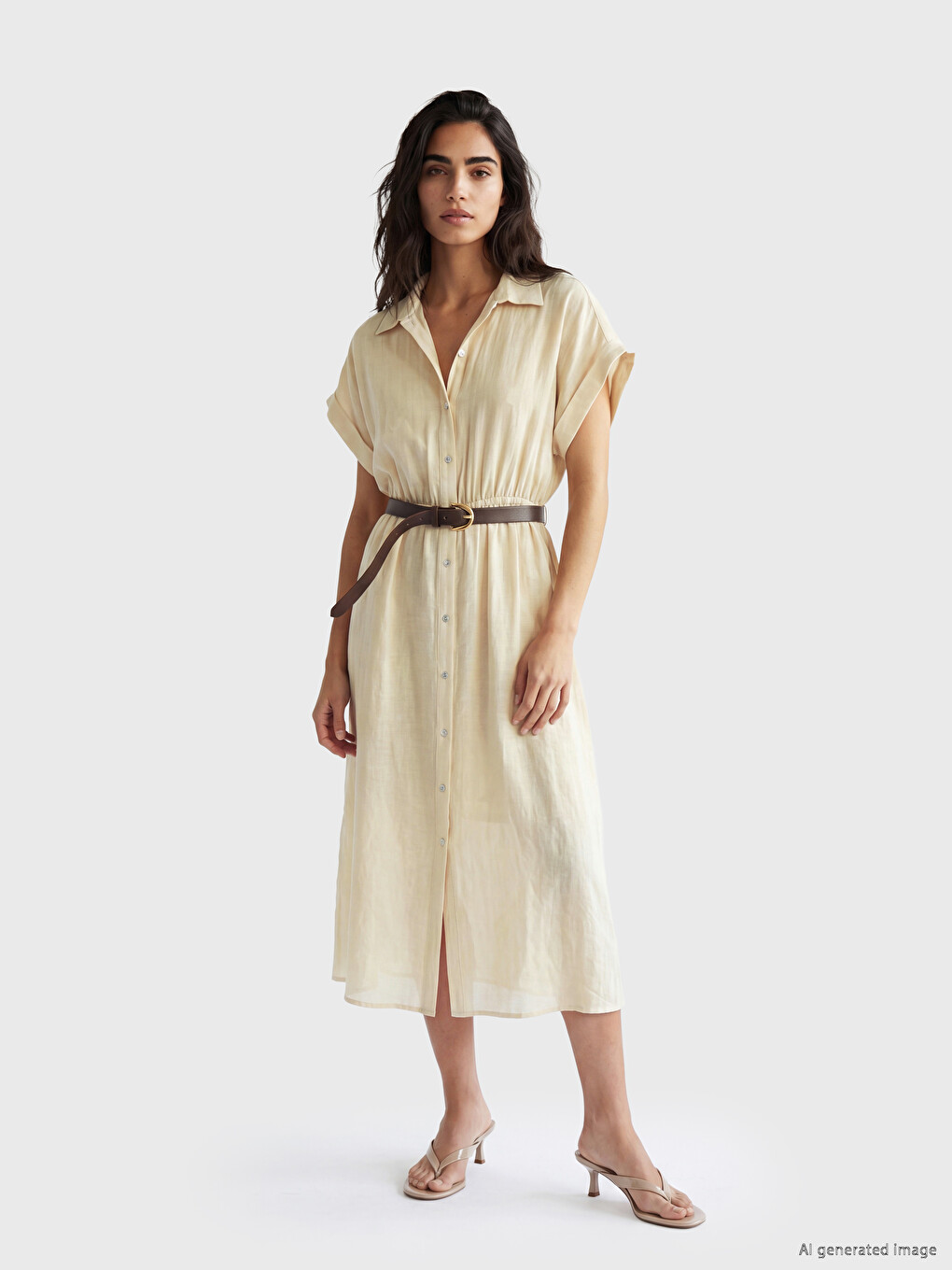 Belted Shirt Dress