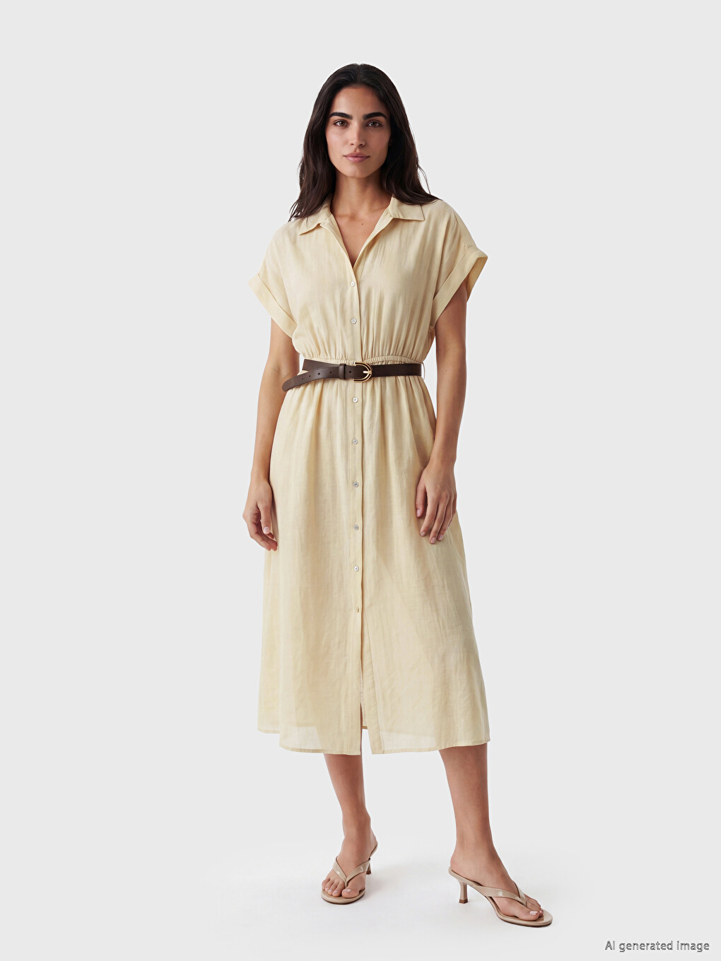 Belted Shirt Dress-1