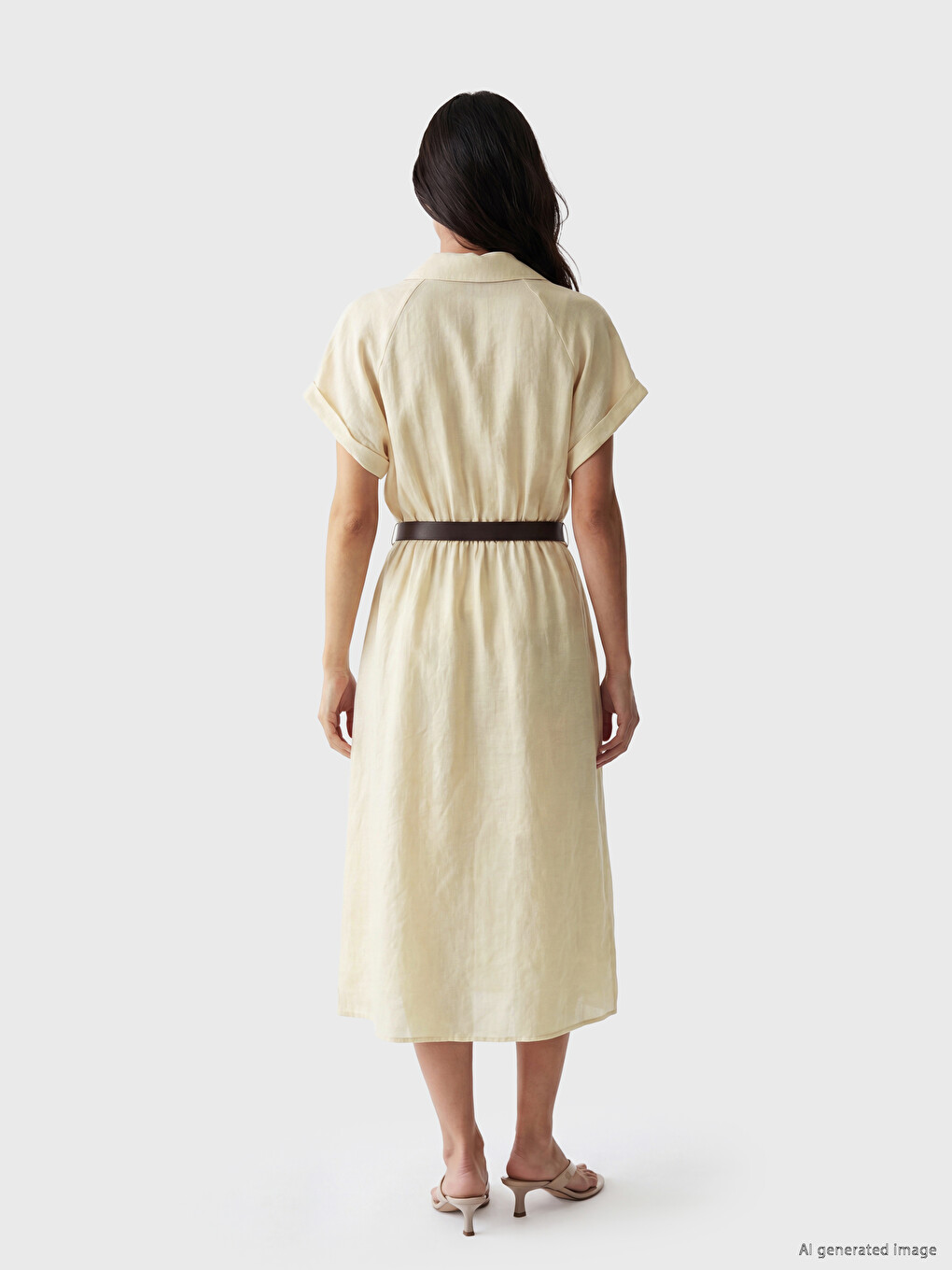 Belted Shirt Dress-3