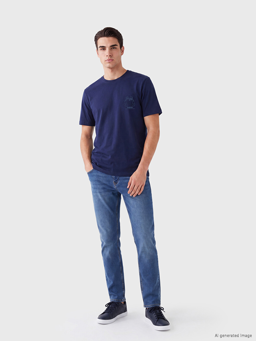 Crew Neck Printed Men's T-shirt-1
