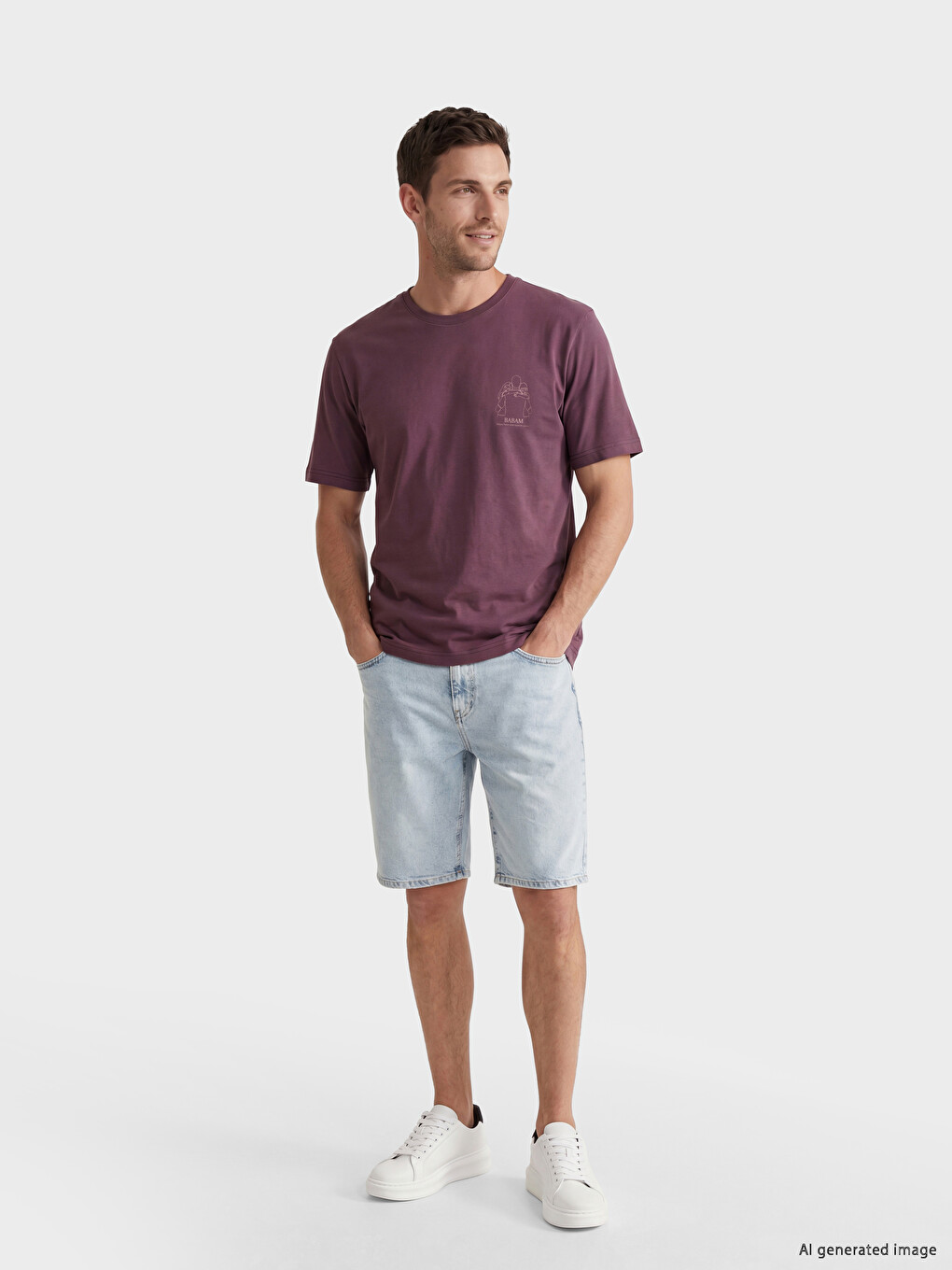 Crew Neck Father's Text Printed Men's T-Shirt-1