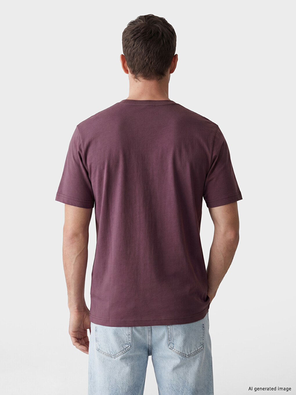 Crew Neck Father's Text Printed Men's T-Shirt-2