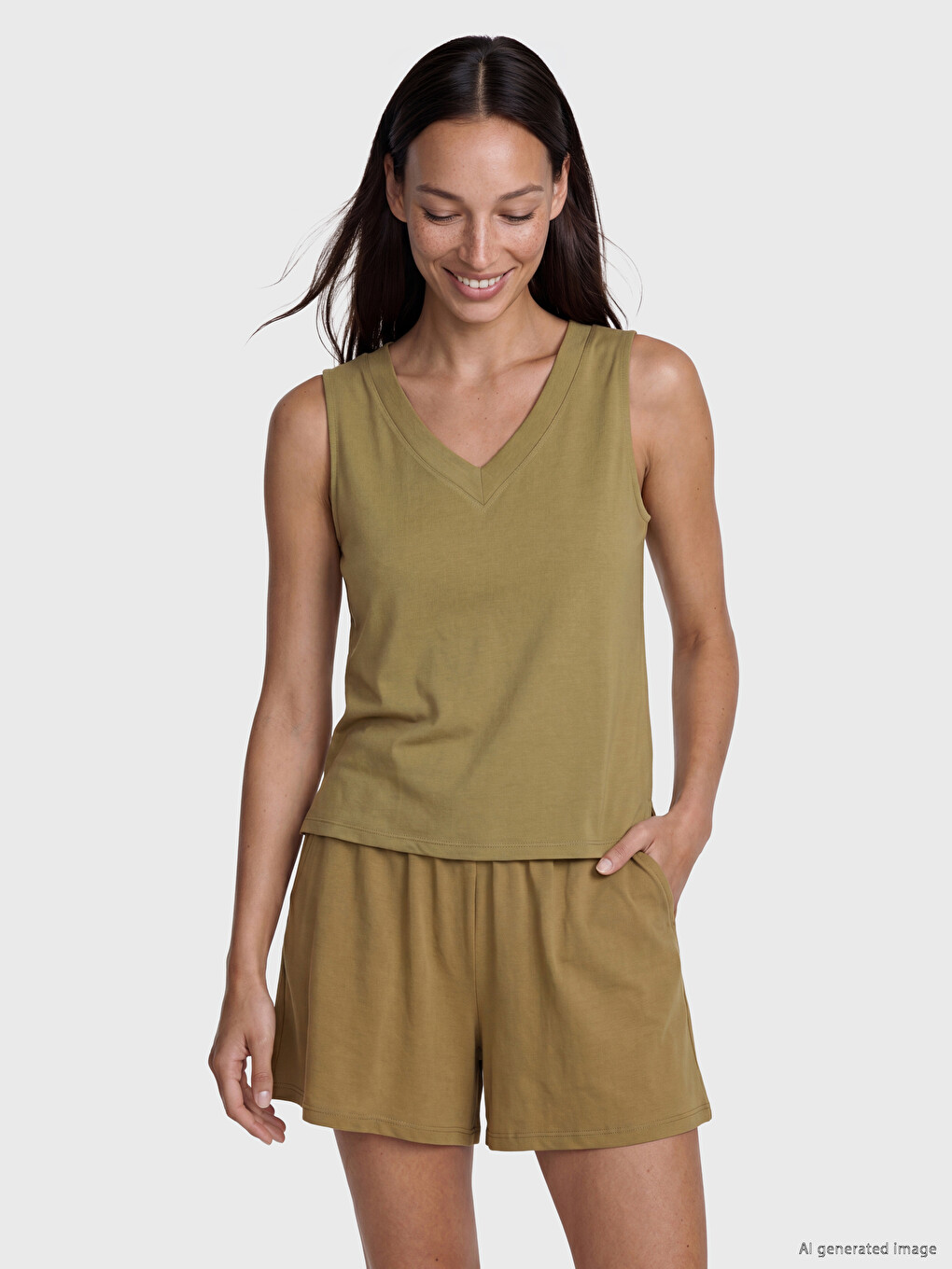 V Neck Modal Blend Women's Tank Top