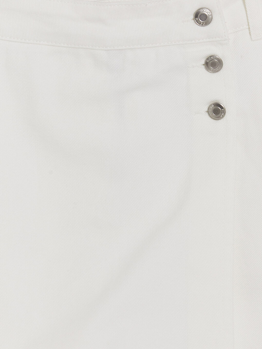 Beyaz Dar Fit Kadın Jean Şort Etek-2