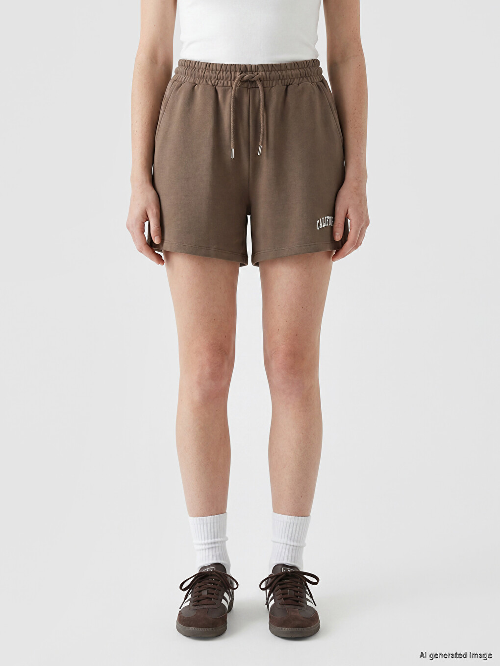 Woman Brown Shorts-1